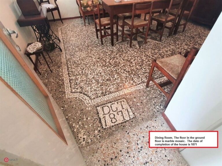 Dining Room and Marble Mosaic Floor